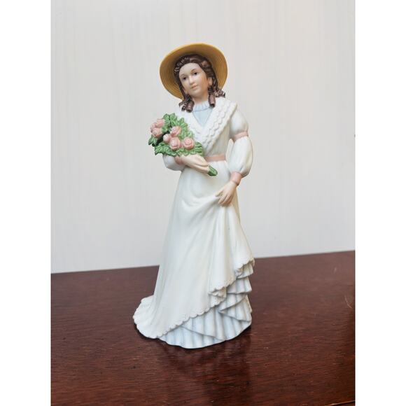 Homco Home Interiors Victorian Lady Woman Figurine Charlotte Rose #1468 - Picture 1 of 12